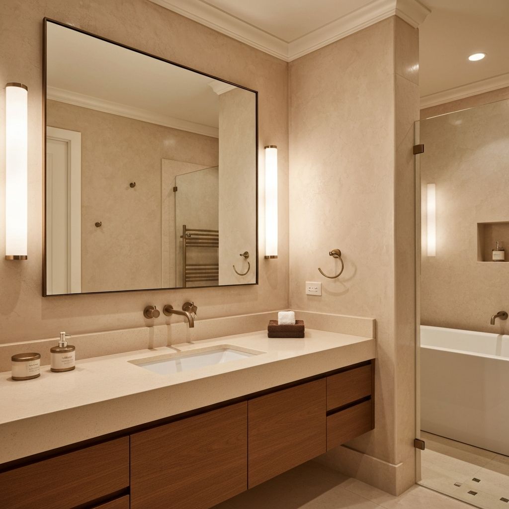 Venetian plaster bathroom